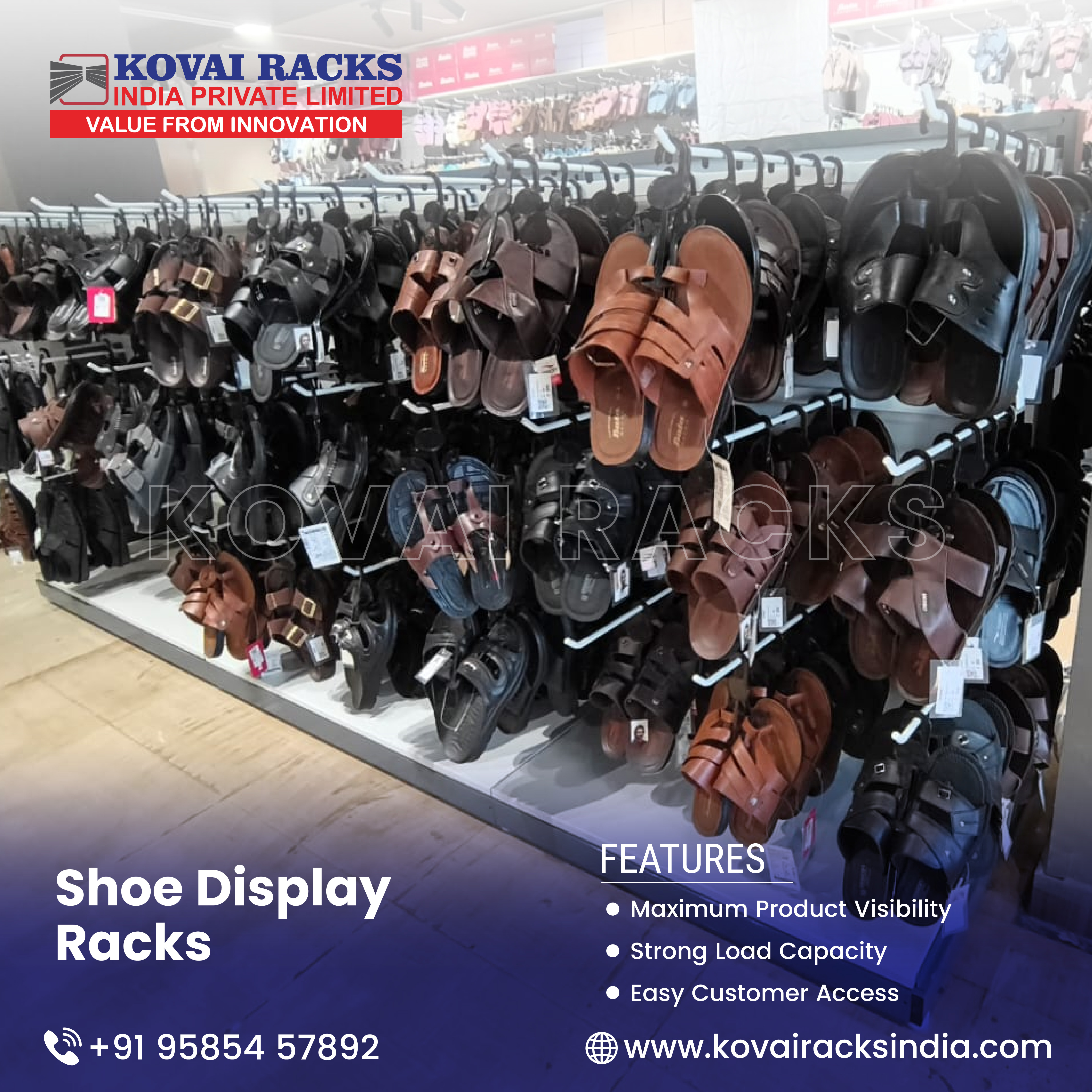 Sandal Display Storage Rack